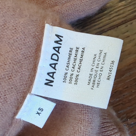 NAADAM I Mauve 100% Cashmere Classic Crew Neck Pullover Sweater, XS - Picture 5 of 12